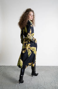 Gold Print Dress