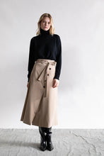 Load image into Gallery viewer, Beige Button Skirt

