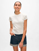 Load image into Gallery viewer, Pointelle Tee white
