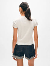 Load image into Gallery viewer, Pointelle Tee white
