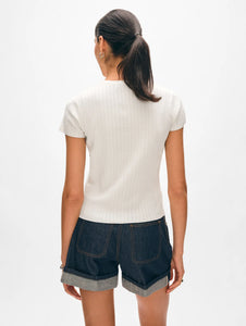 Pointelle Tee white