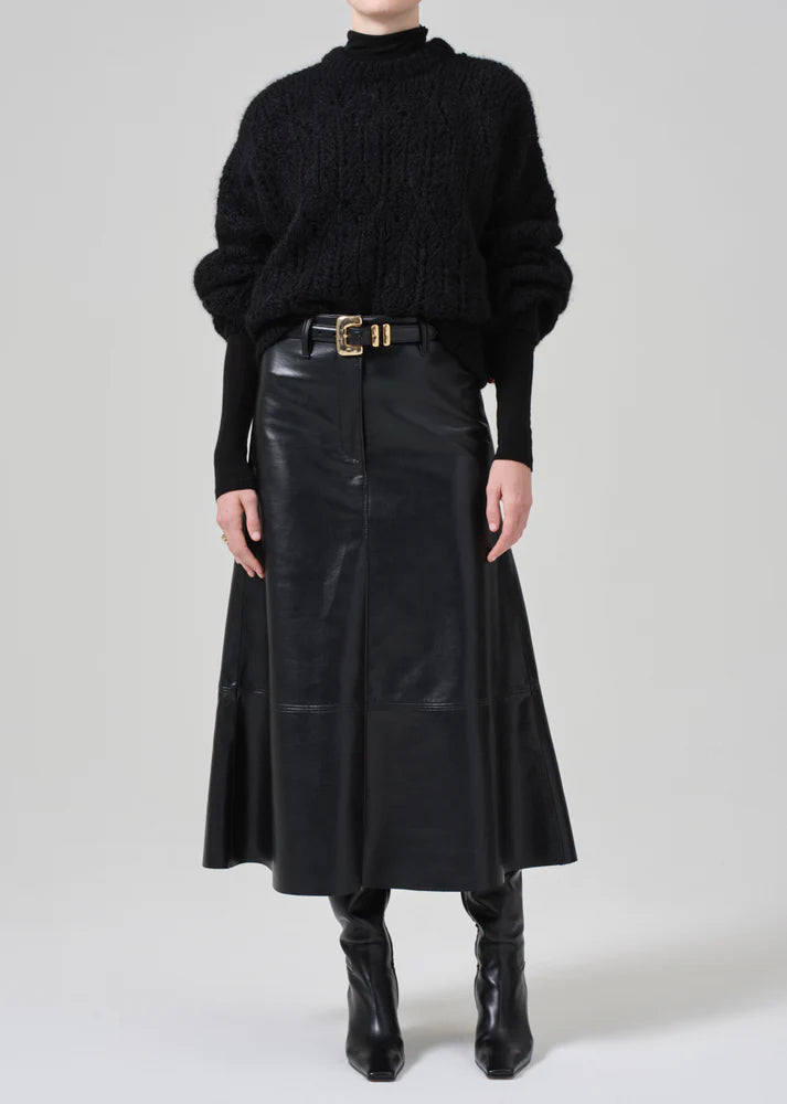 Cassia Leather Skirt