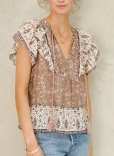 Load image into Gallery viewer, Bani Print Frill Top
