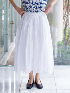 Linen Skirt White
