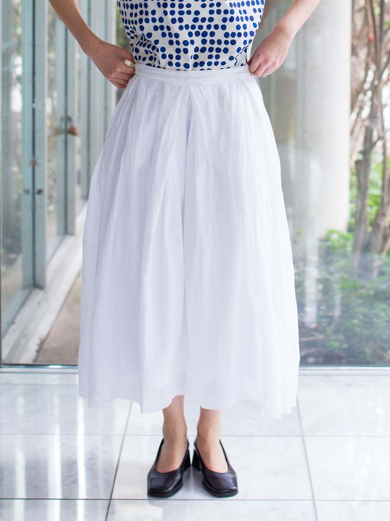 Linen Skirt White