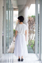 Load image into Gallery viewer, Linen Skirt White
