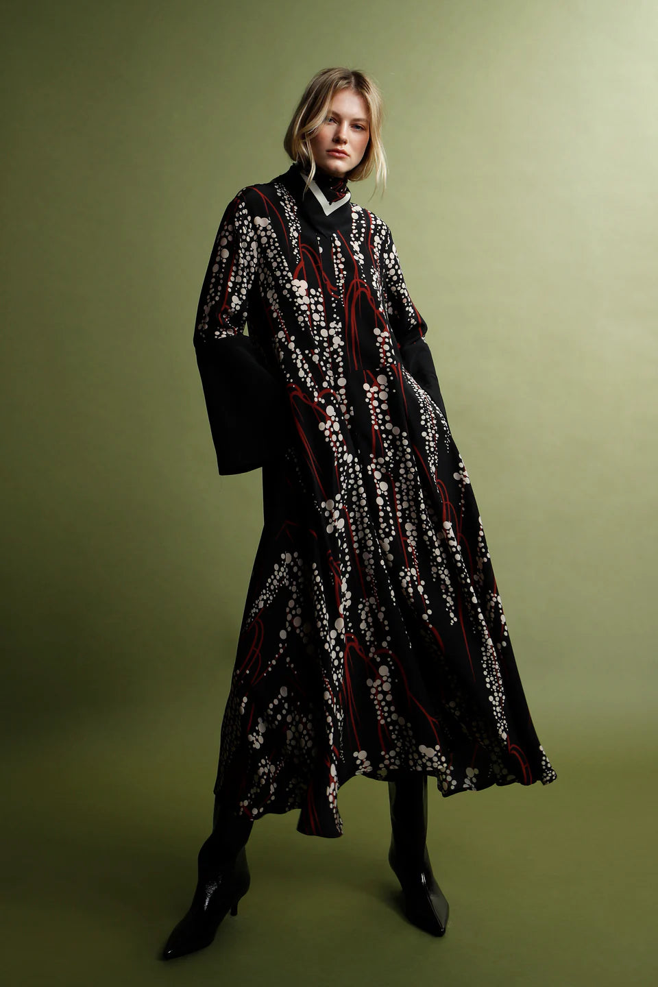 Silk Dot Dress